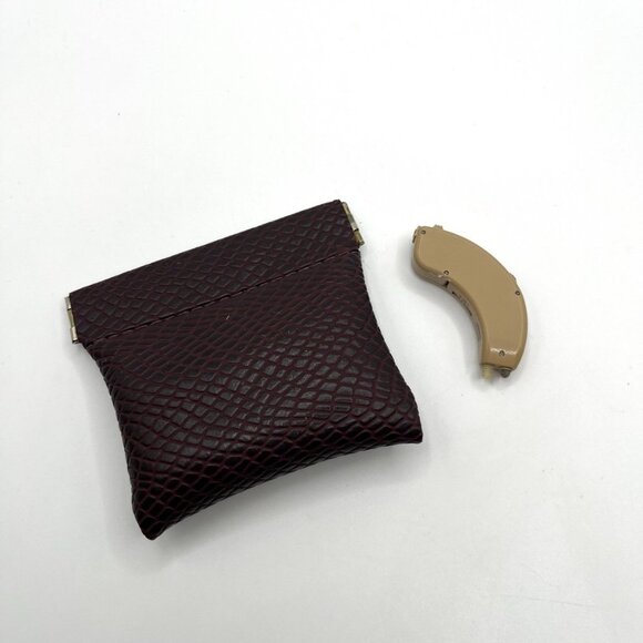 Vintage Oticon E 380P Beige BTE Analog Denmark Untested As-Is Case Hearing Aid - Picture 2 of 7